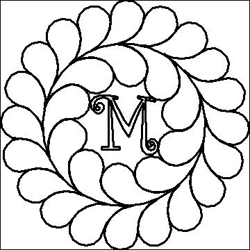 (image for) Irish Chain Anniversary Feather Wreath M-L03411* - Click Image to Close